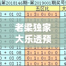 老梁独家大乐透预测分析，今日最新揭秘！